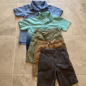 Set of 3 boys shorts and 2 polos